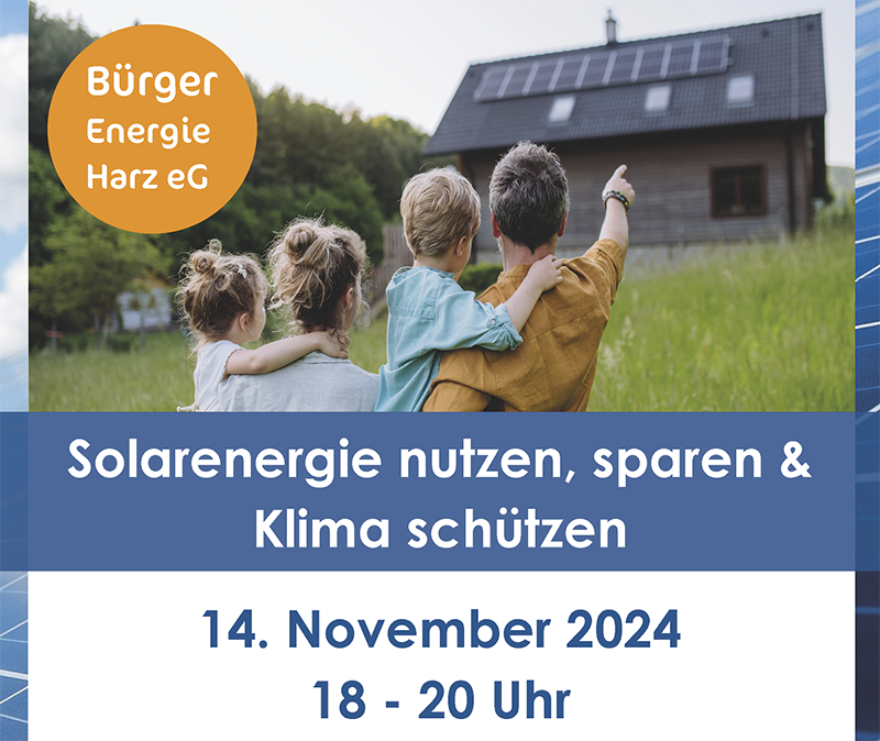 Infoabend Solarenergie in Altenau am 14.11.2024
